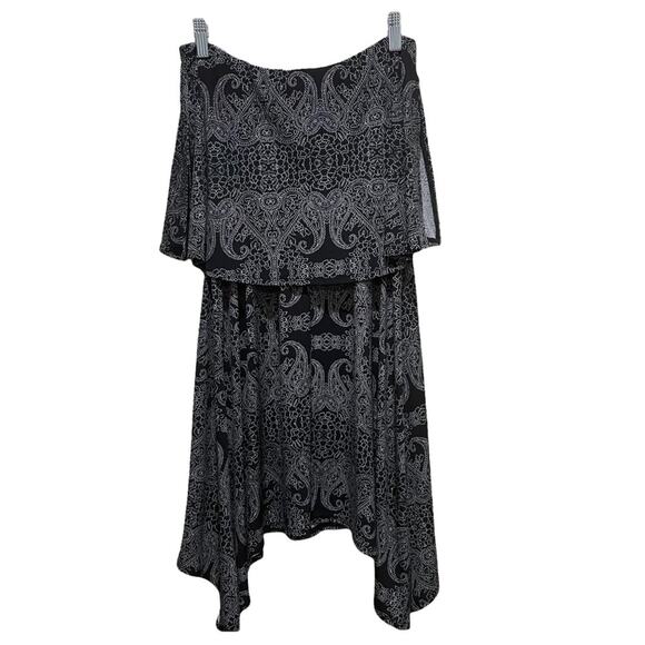 BCBGENERATION Printed Strapless Dress Black Size XS - Picture 4 of 6